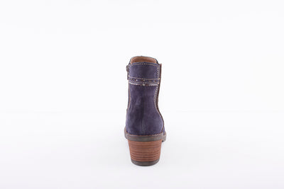 ALPE - 4391 MEDIUM HEEL ANKLE BOOT - NAVY SUEDE