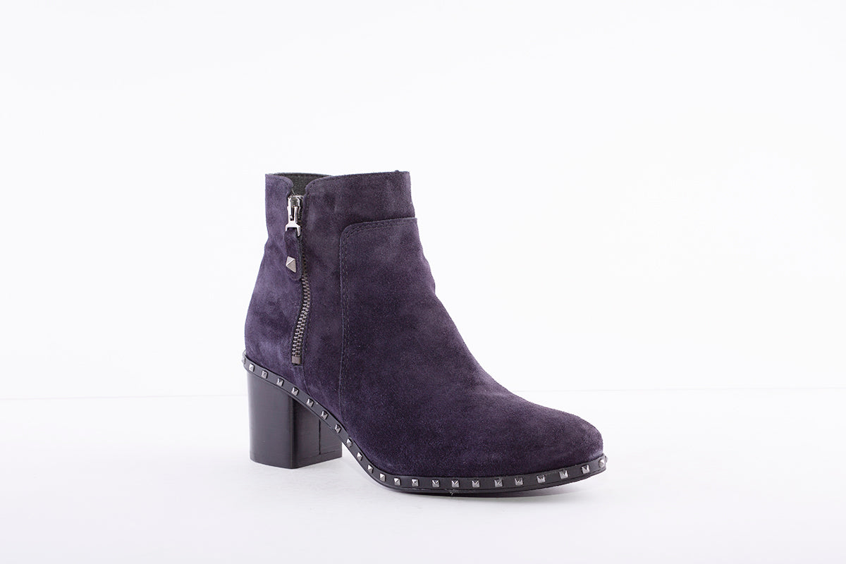 ALPE - MEDIUM BLOCK HEEL ANKLE BOOT - NAVY SUEDE