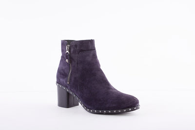 ALPE - MEDIUM BLOCK HEEL ANKLE BOOT - NAVY SUEDE