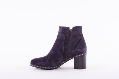 ALPE - MEDIUM BLOCK HEEL ANKLE BOOT - NAVY SUEDE