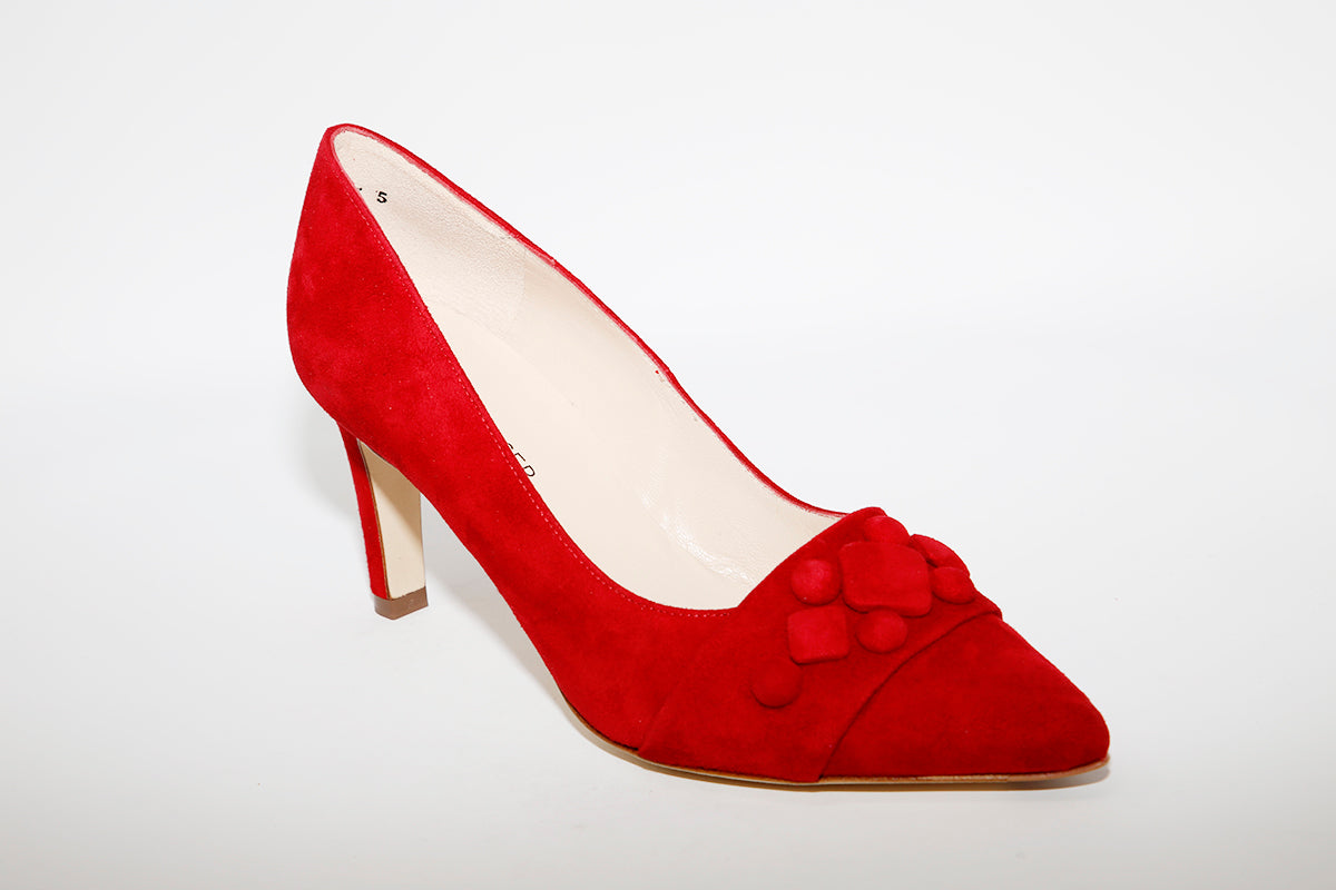 PETER KAISER - EDINE HIGH HEEL SHOE IN RED SUEDE