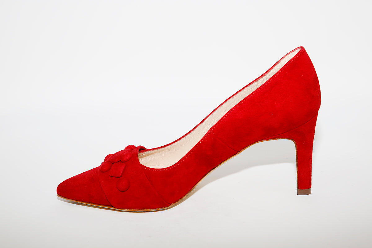 PETER KAISER - EDINE HIGH HEEL SHOE IN RED SUEDE