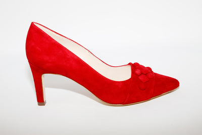 PETER KAISER - EDINE HIGH HEEL SHOE IN RED SUEDE