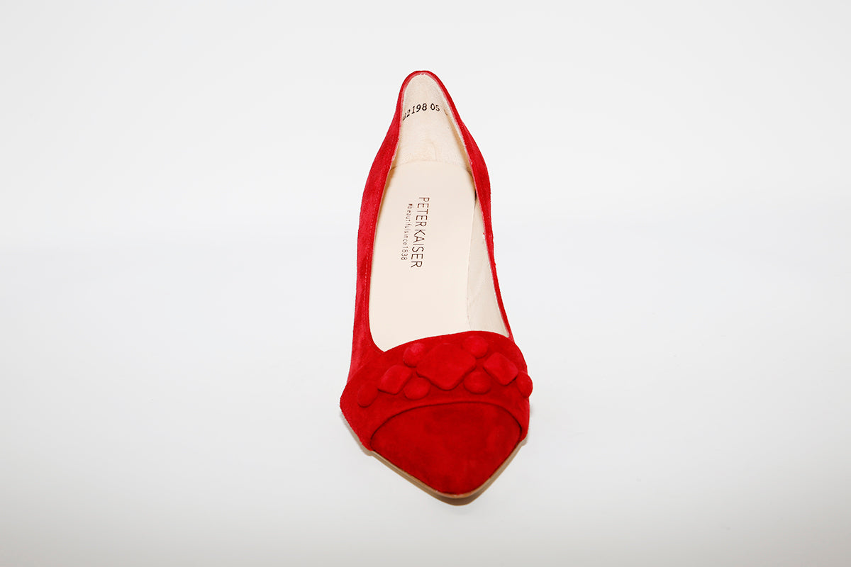 PETER KAISER - EDINE HIGH HEEL SHOE IN RED SUEDE