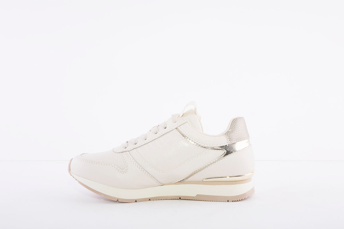 TAMARIS - 23603-430 FASHION LACED TRAINER - CREAM