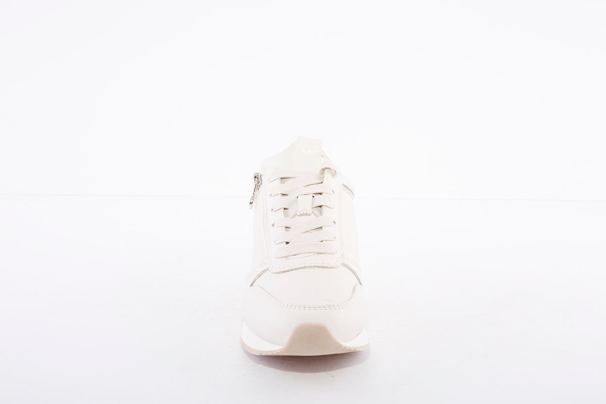 TAMARIS - 23603-430 FASHION LACED TRAINER - CREAM