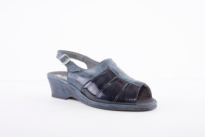 SUAVE - CHIVES LOW WEDGE OPEN SANDAL - NAVY