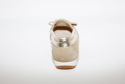LEON D'ORO - 3940 CASUAL SLIP-ON SHOE - BEIGE/GOLD