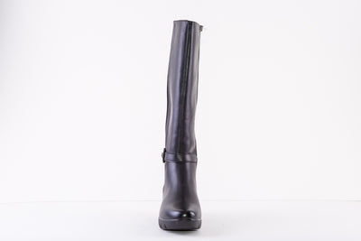SUSST SHERRY22  FULL LENGTH MEDIUM WEDGE BOOT - BLACK