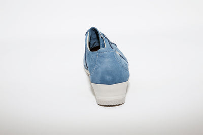 LEON D'ORO - 1050 MEDIUM WEDGE SHOE - NAVY SUEDE