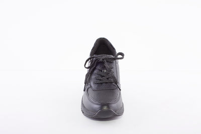 MARCO TOZZI - 23787-098 LACED WEDGE FASHION SHOE - BLACK