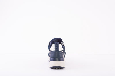 CARMELA 160000 CHUNKY ZIP/LACE FASHION TRAINER - NAVY LEATHER