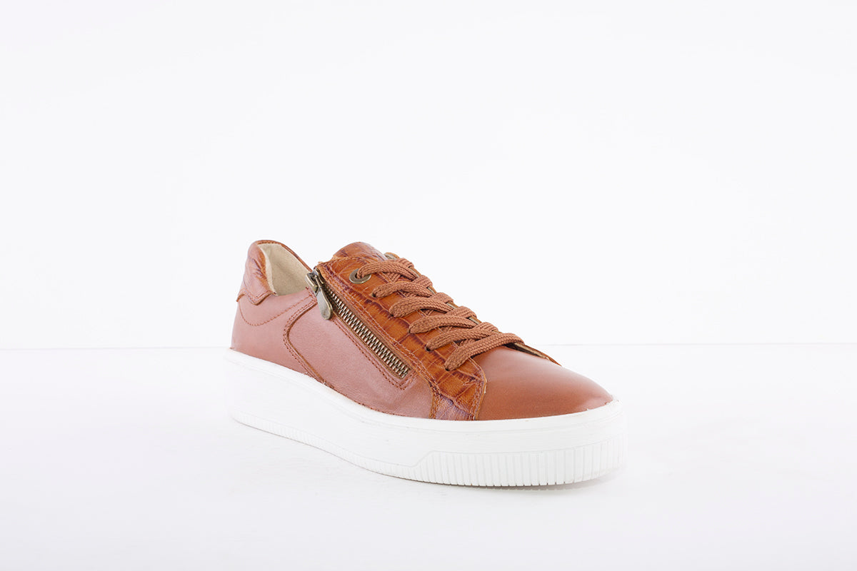 MARCO TOZZI - 23728-392 LACED FASHION SHOE - TAN