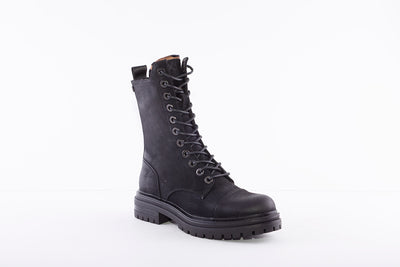 XTI - 42894 LACED/ZIP FASHION ANKLE BOOT - BLACK
