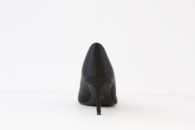 TAMARIS - 22430-070 HIGH HEEL COURT SHOE - BLACK SATIN