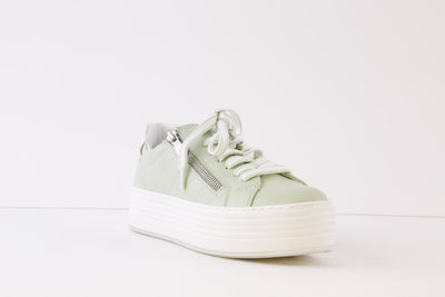 MARCO TOZZI - 23711-743 FLAT ZIP/LACE SHOE - MINT