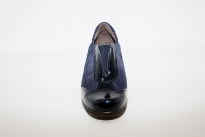 SOFTWAVES - 4.81.02 MEDIUM WEDGE SLIP-ON SHOE - NAVY