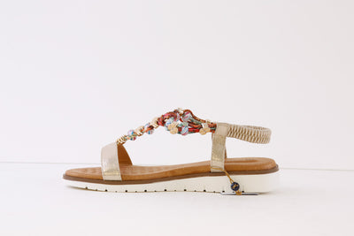 LUNAR - JLH363 TEMPO-FLAT FASHION SANDAL - GOLD