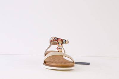 LUNAR - JLH363 TEMPO-FLAT FASHION SANDAL - GOLD