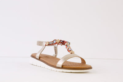 LUNAR - JLH363 TEMPO-FLAT FASHION SANDAL - GOLD