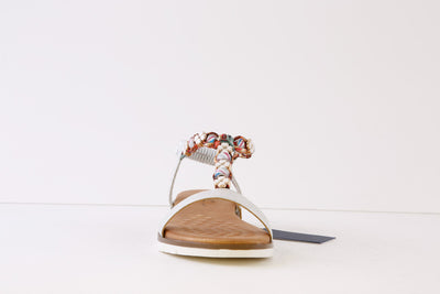 LUNAR - JLH363 TEMPO-FLAT FASHION SANDAL - SILVER