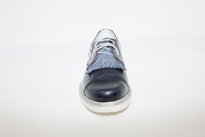 INEA - FELINE FLAT LACED SHOE - NAVY PATENT