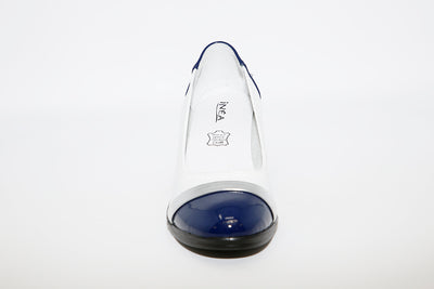 INEA - RUDY MEDIUM WEDGE POMP - WHITE/NAVY