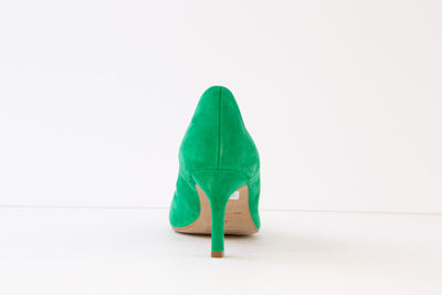 TAMARIS - 22434-700 HIGH HEEL COURT SHOE - GREEN SUEDE