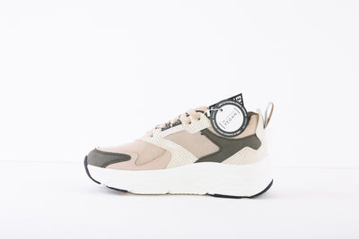 REFRESH 170129  CHUNKY LACED FASHION SHOE - BEIGE COMBI