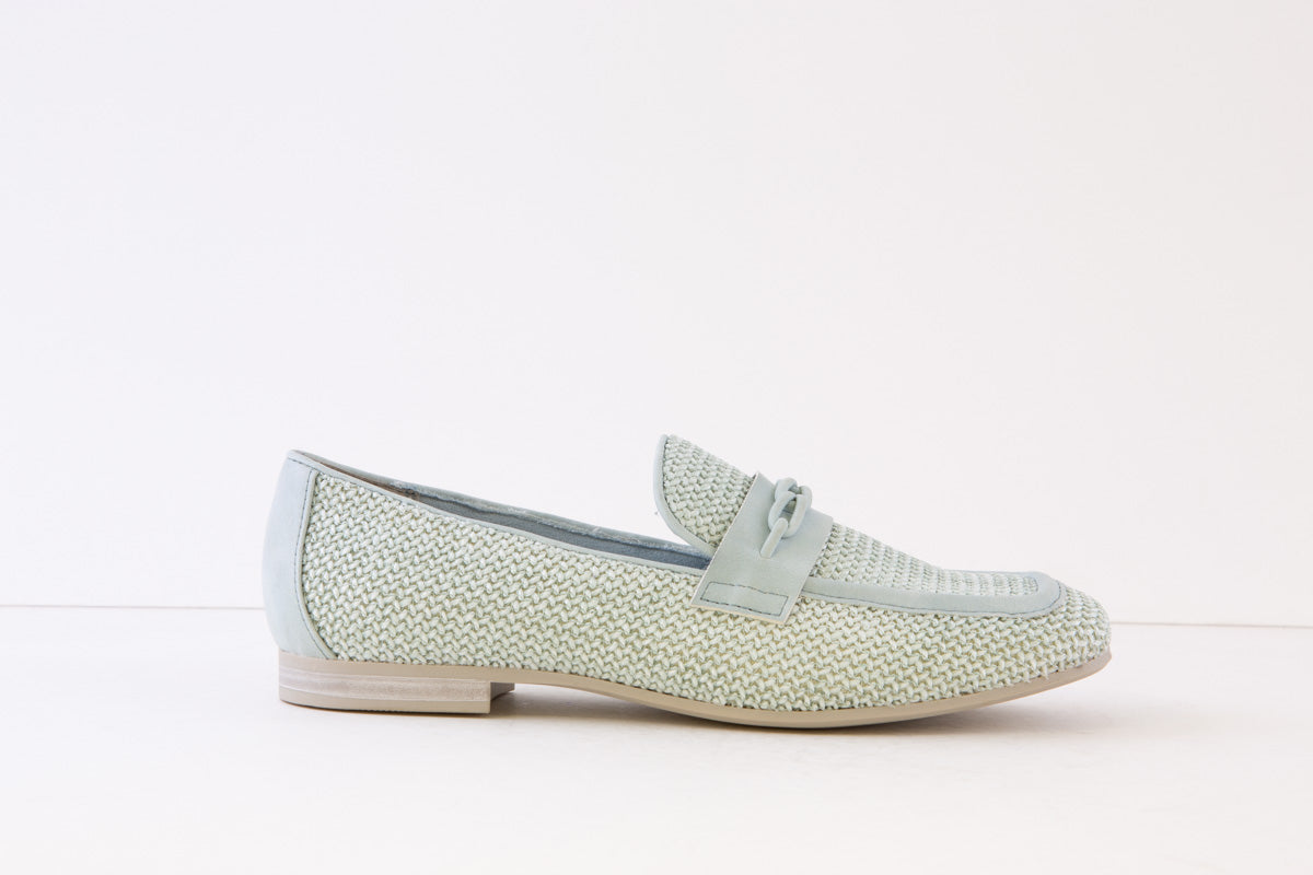 MARCO TOZZI - 24218-843 LOW HEEL SLIP-ON SHOE - LIGHT BLUE