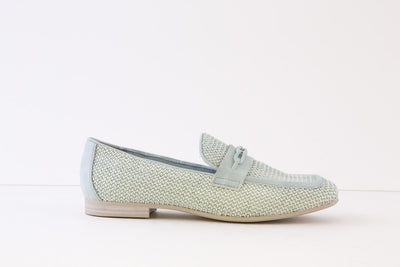 MARCO TOZZI - 24218-843 LOW HEEL SLIP-ON SHOE - LIGHT BLUE