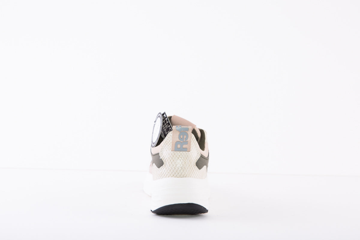 REFRESH 170129  CHUNKY LACED FASHION SHOE - BEIGE COMBI