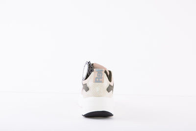 REFRESH 170129  CHUNKY LACED FASHION SHOE - BEIGE COMBI