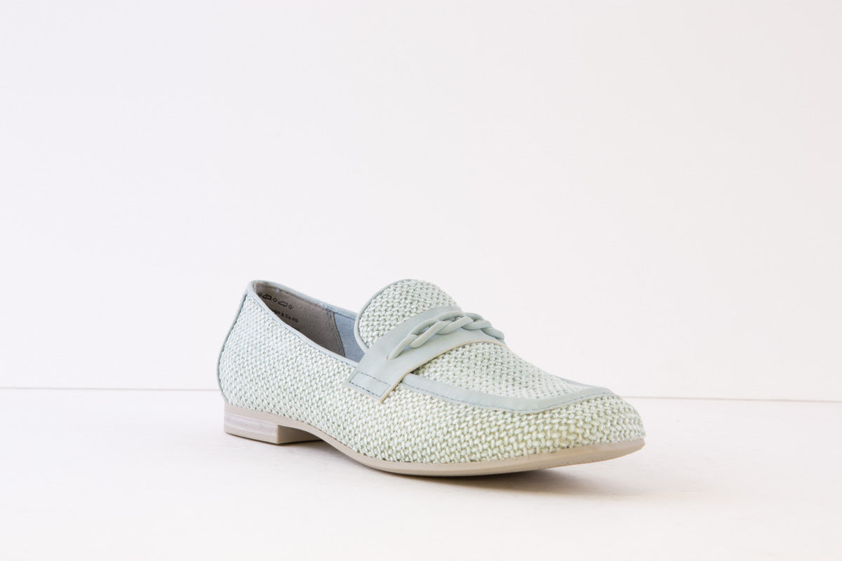 MARCO TOZZI - 24218-843 LOW HEEL SLIP-ON SHOE - LIGHT BLUE