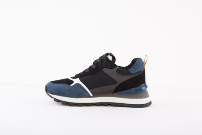 XTI 140242 LACED FLAT FASHION TRAINER - BLUE/BLACK