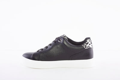 XTI - 43385 LACED FASHION TRAINER - BLACK/SILVER
