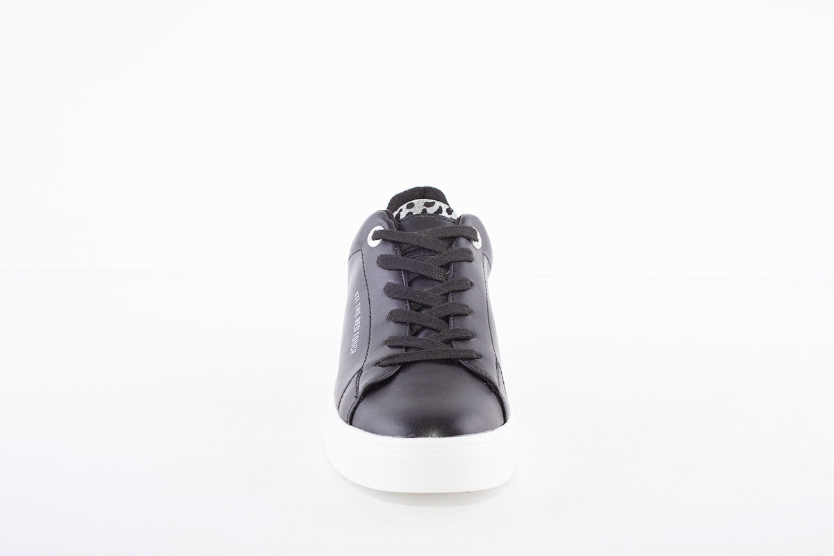 XTI - 43385 LACED FASHION TRAINER - BLACK/SILVER