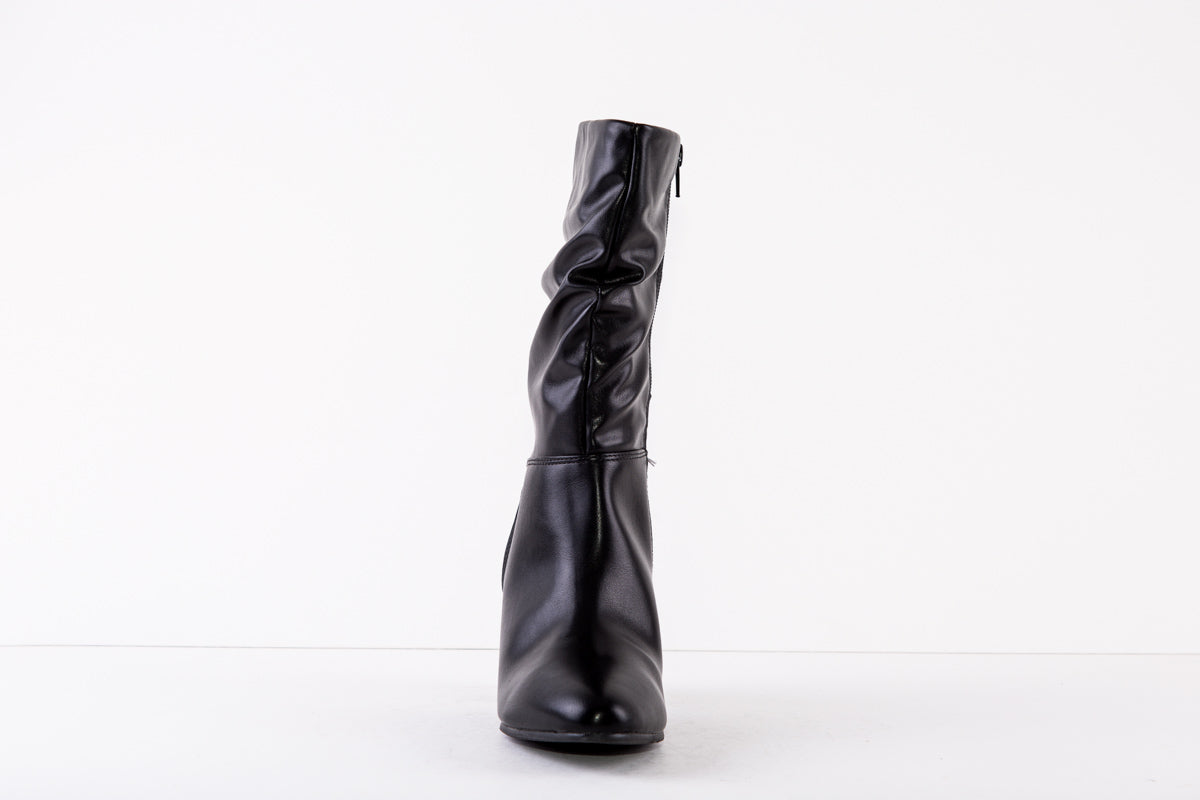 SPROX 566940 MEDIUM HEEL CALF-LENGTH BOOT - BLACK MATT