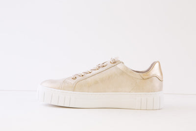 MARCO TOZZI - 23717-447 FLAT MOC-LACE SHOE - LIGHT GOLD