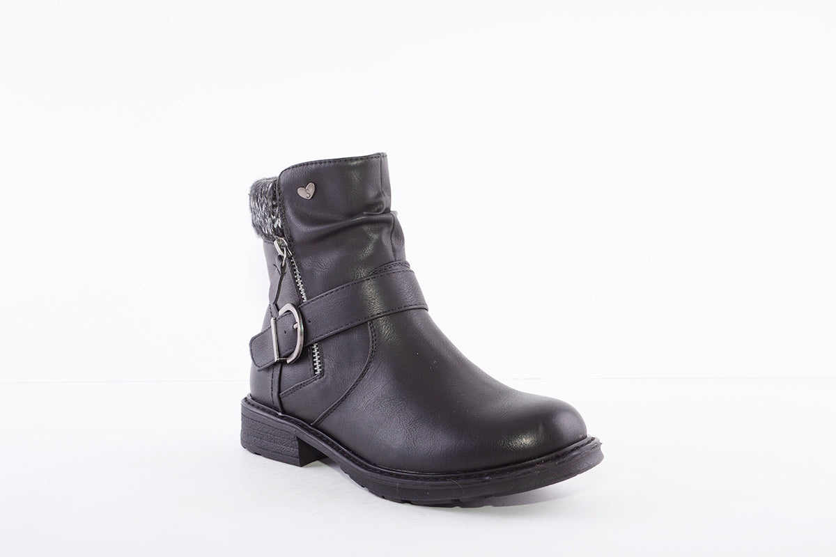 SUSST - ANDREA 21 FLAT ANKLE BOOT - BLACK
