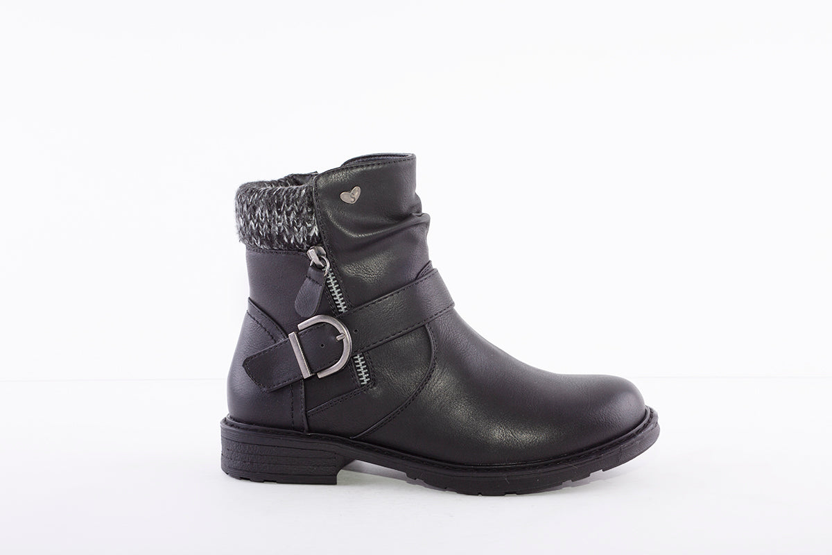 SUSST - ANDREA 21 FLAT ANKLE BOOT - BLACK