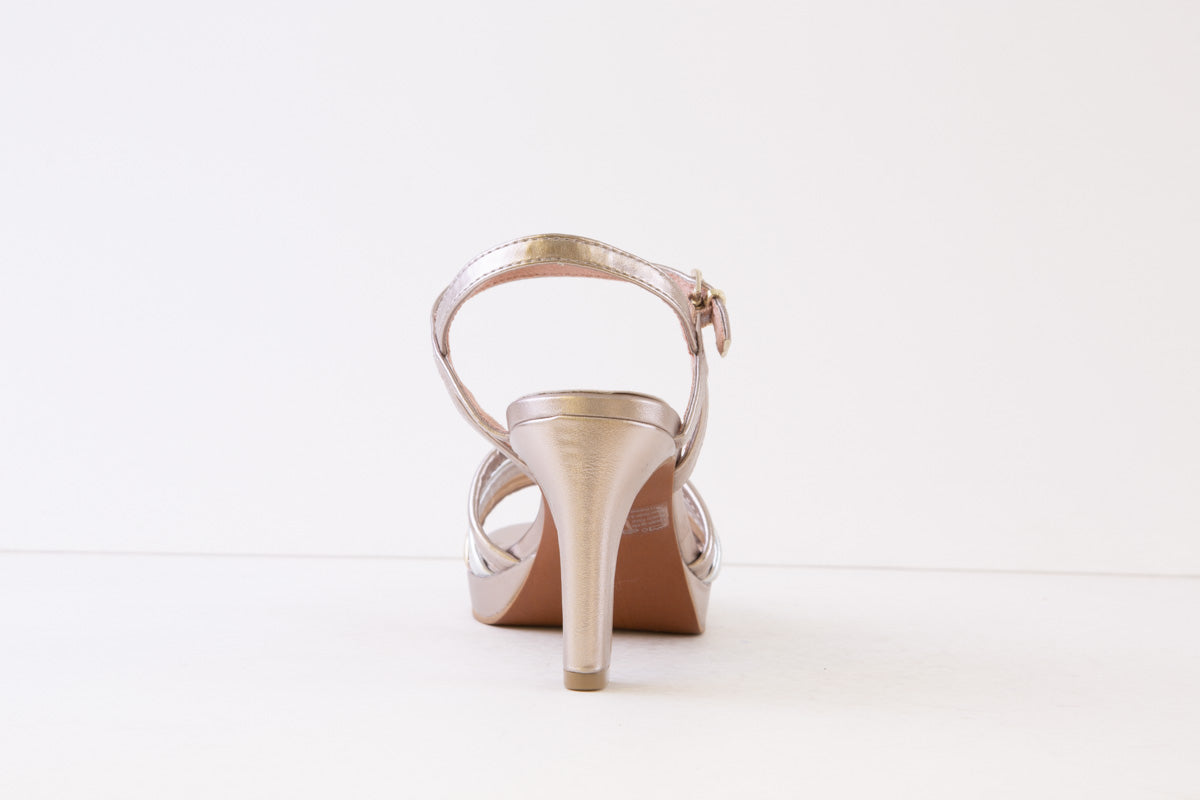 MARCO TOZZI - 28309-532 HIGH HEEL STRAPPY SANDAL - GOLD MULTI