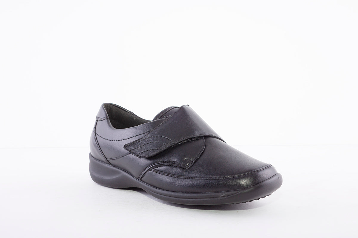 WALDLAUFER - M54306 301 MILLU-VELCRO SHOE - BLACK LEATHER