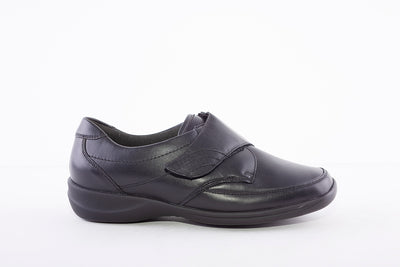 WALDLAUFER - M54306 301 MILLU-VELCRO SHOE - BLACK LEATHER