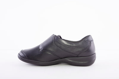 WALDLAUFER - M54306 301 MILLU-VELCRO SHOE - BLACK LEATHER