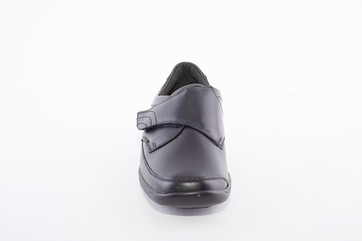 WALDLAUFER - M54306 301 MILLU-VELCRO SHOE - BLACK LEATHER