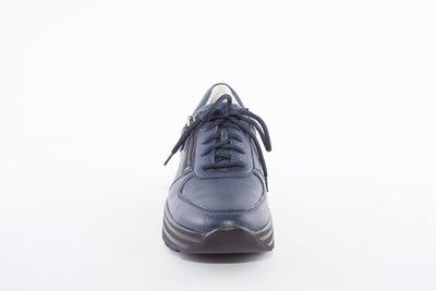 WALDLAUFER - 758009 LANA-LACED WEDGE COMFORT SHOE - NAVY