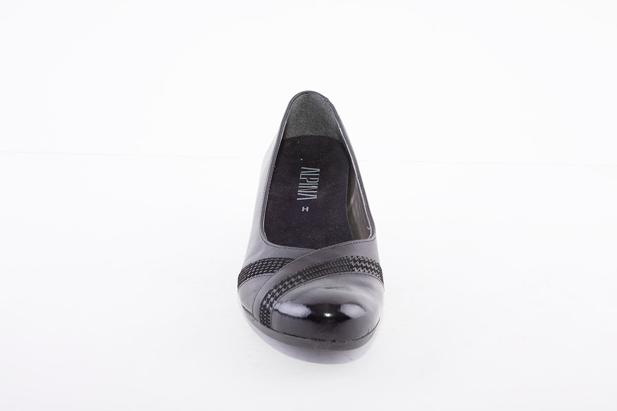 ALPINA - 80B31 NECA - LOW HEEL COURT SHOE - BLACK