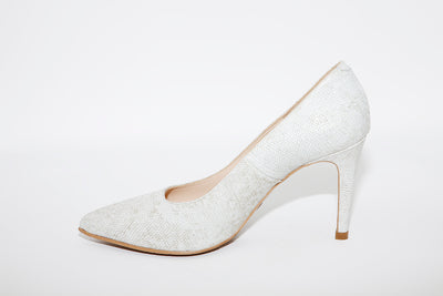 BRENDA ZARO - Silver High Heel Court Shoe