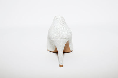 BRENDA ZARO - Silver High Heel Court Shoe